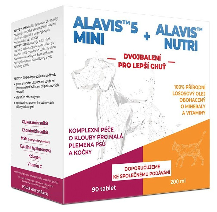 Zobrazit detail výrobku Alavis ALAVIS 5 MINI 90 tablet + ALAVIS NUTRI 200 ml + 2 měsíce na vrácení zboží