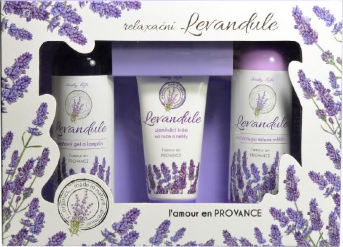 Zobrazit detail výrobku Vivaco Dárková kazeta Levandule PREMIUM - Sprchový gel, tělové mléko, krém na ruce