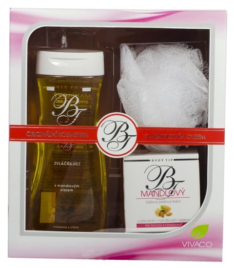 Zobrazit detail výrobku Body tip Dárková kazeta Mandlový olej - sprchový gel, pleťový krém + 2 měsíce na vrácení zboží