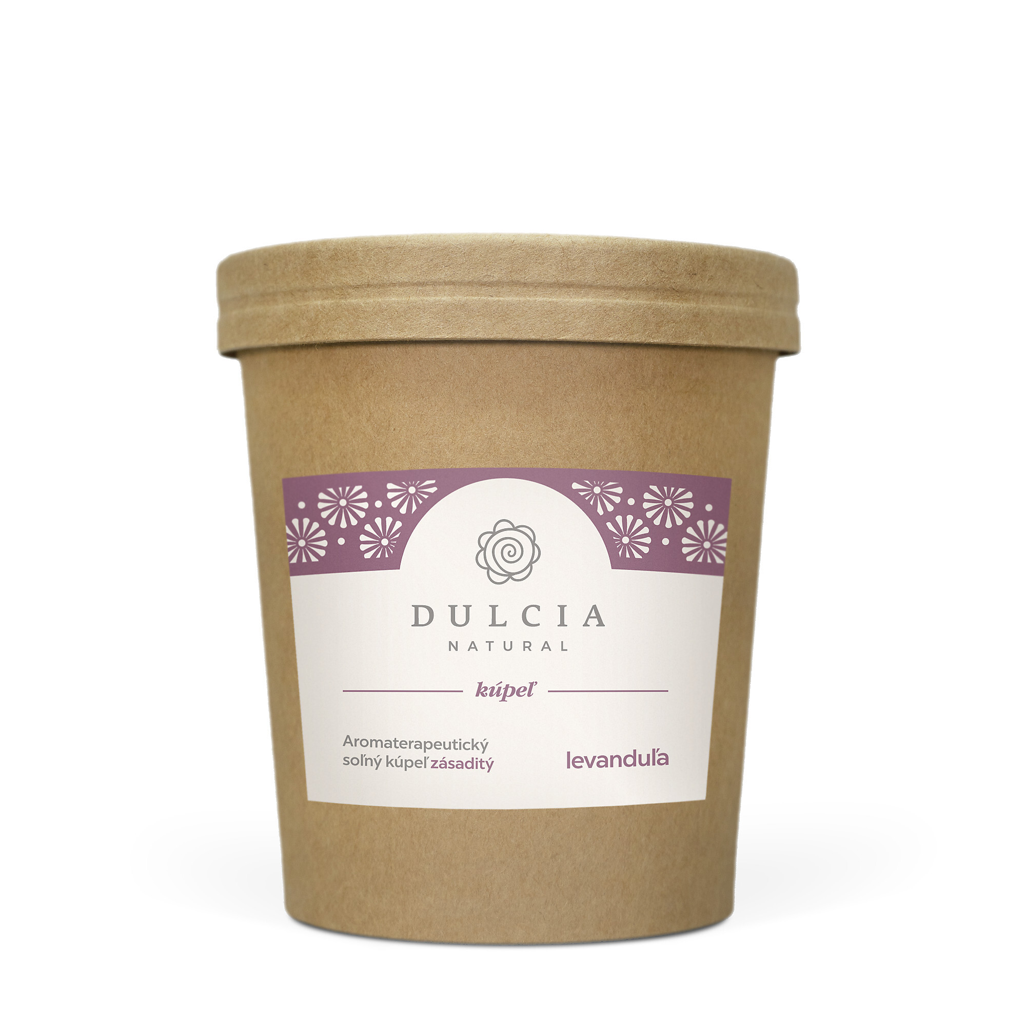 DULCIA natural Aromaterapeutický soľný kúpeľ - levanduľa 550 g + 2 mesiace na vrátenie tovaru