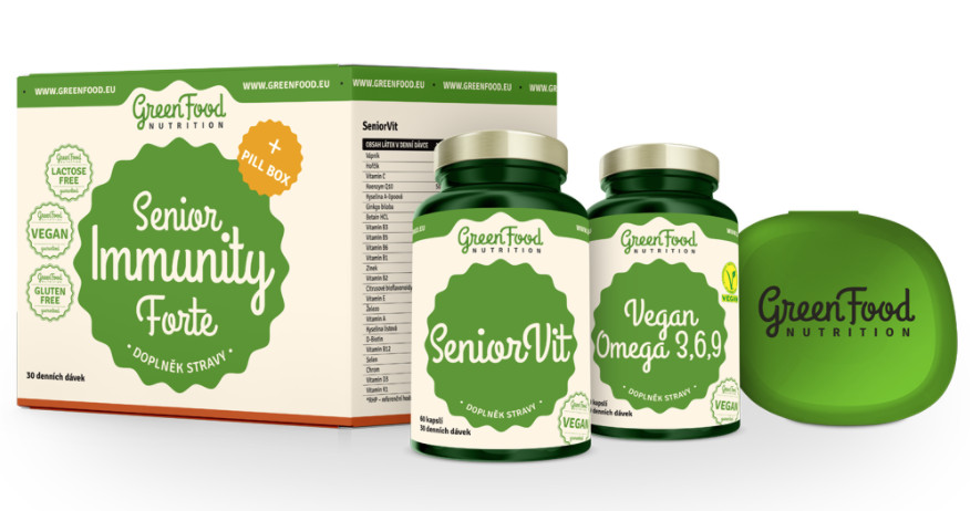 Zobrazit detail výrobku GreenFood Nutrition Senior Immunity forte 60+60 tbl. + lékovka