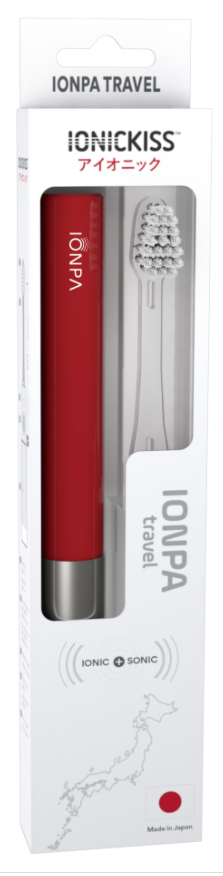 Zobrazit detail výrobku IONIC Corporation Sonický ionizační cestovní zubní kartáček IONICKISS IONPA TRAVEL Červená + 2 měsíce na vrácení zboží
