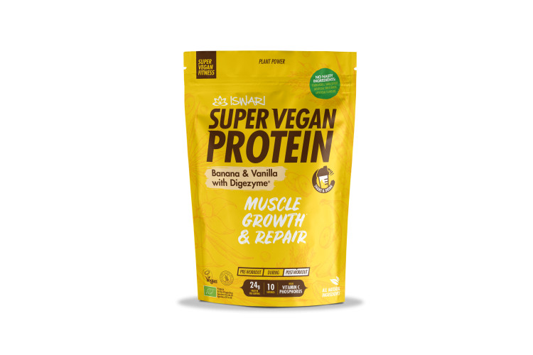 Zobrazit detail výrobku Iswari BIO Super Vegan Protein Banán - Vanilka 350 g + 2 měsíce na vrácení zboží