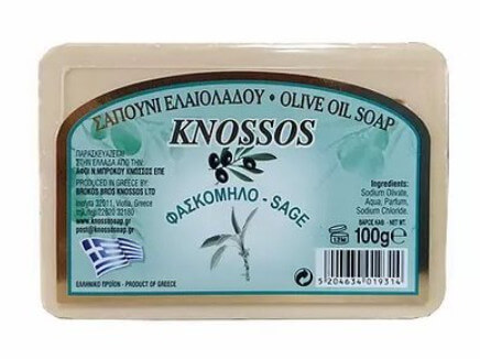 Knossos Olivové mydlo Šalvia 100 g + 2 mesiace na vrátenie tovaru