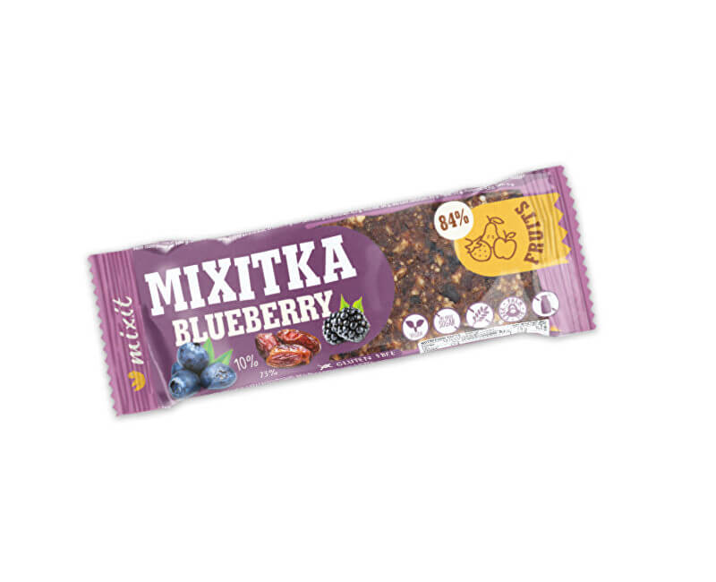 Zobrazit detail výrobku Mixit Mixitka bez lepku - Borůvka 46 g 1 ks + 2 měsíce na vrácení zboží