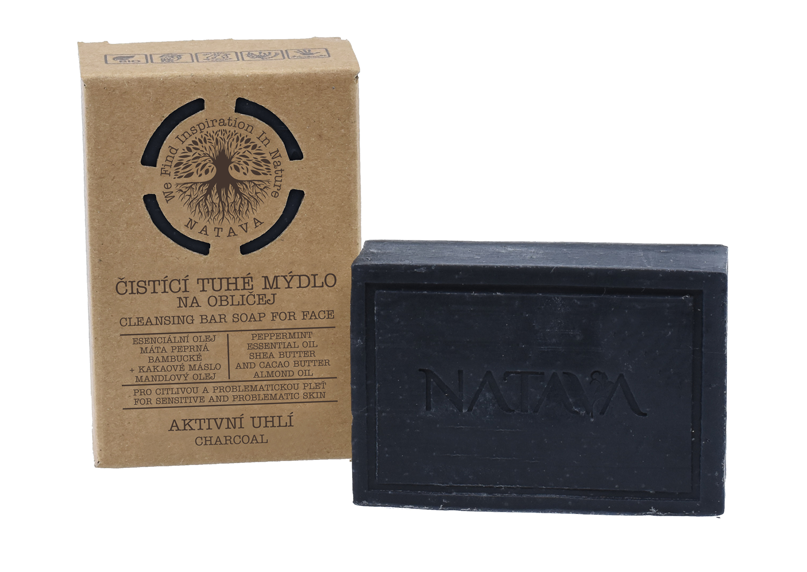 Zobrazit detail výrobku Natava Čistící tuhé mýdlo na obličej – Aktivní uhlí 100 g