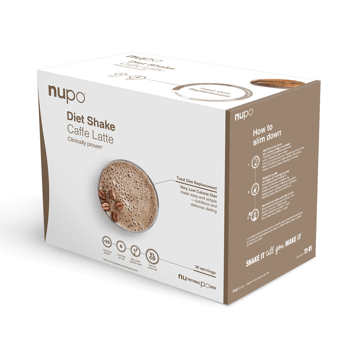 Zobrazit detail výrobku NUPO Výhodné balení Diety 30 porcí Caffe latte NEW