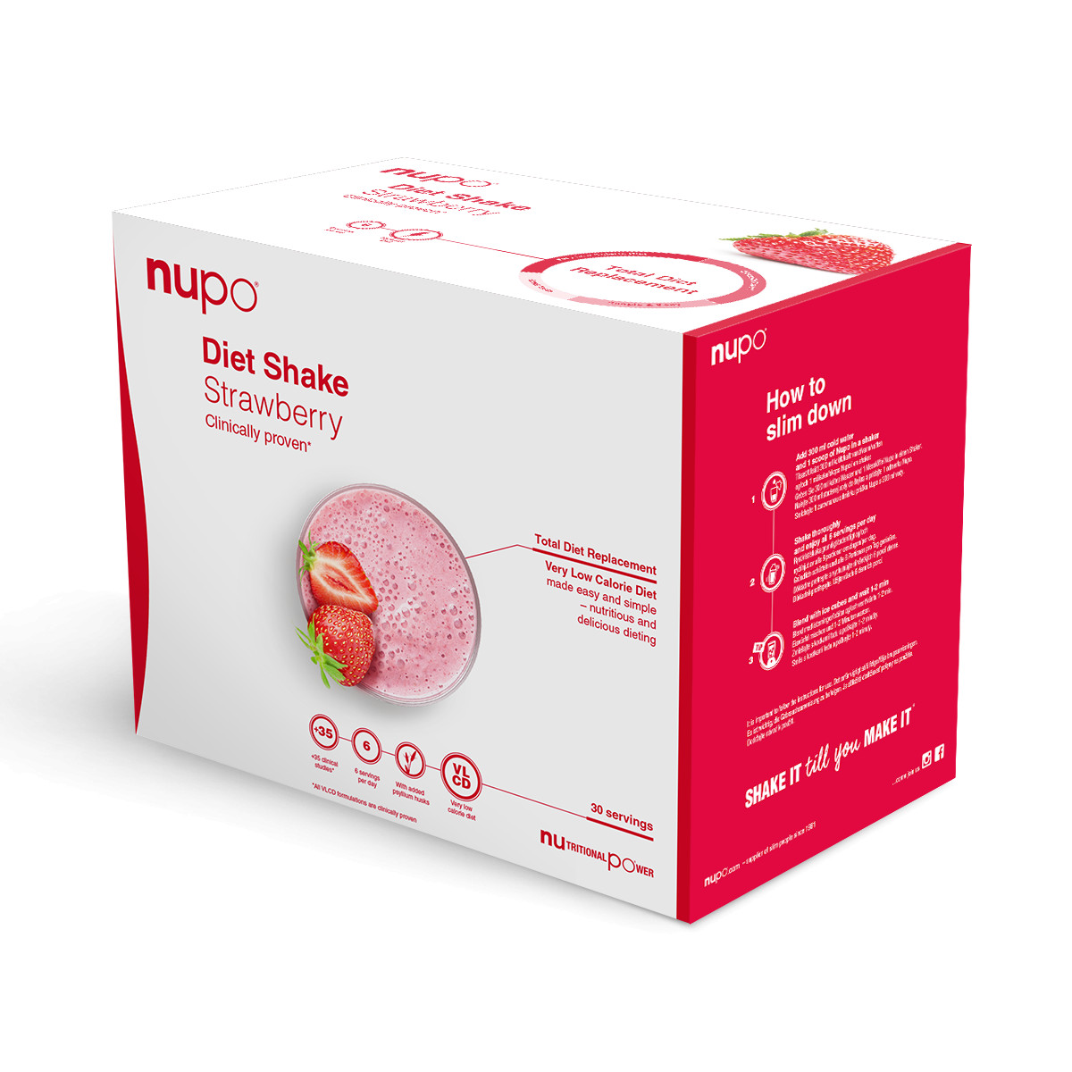 Zobrazit detail výrobku NUPO Výhodné balení Diety 30 porcí Jahoda NEW + 2 měsíce na vrácení zboží