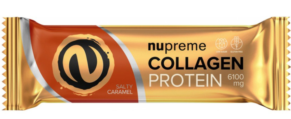 Zobrazit detail výrobku Nupreme Proteinová tyčinka s kolagenem slaný karamel 50 g + 2 měsíce na vrácení zboží