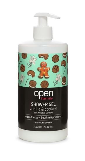 Zobrazit detail výrobku Open Sprchový gel vanilka & sušenky s pumpičkou 750 ml + 2 měsíce na vrácení zboží