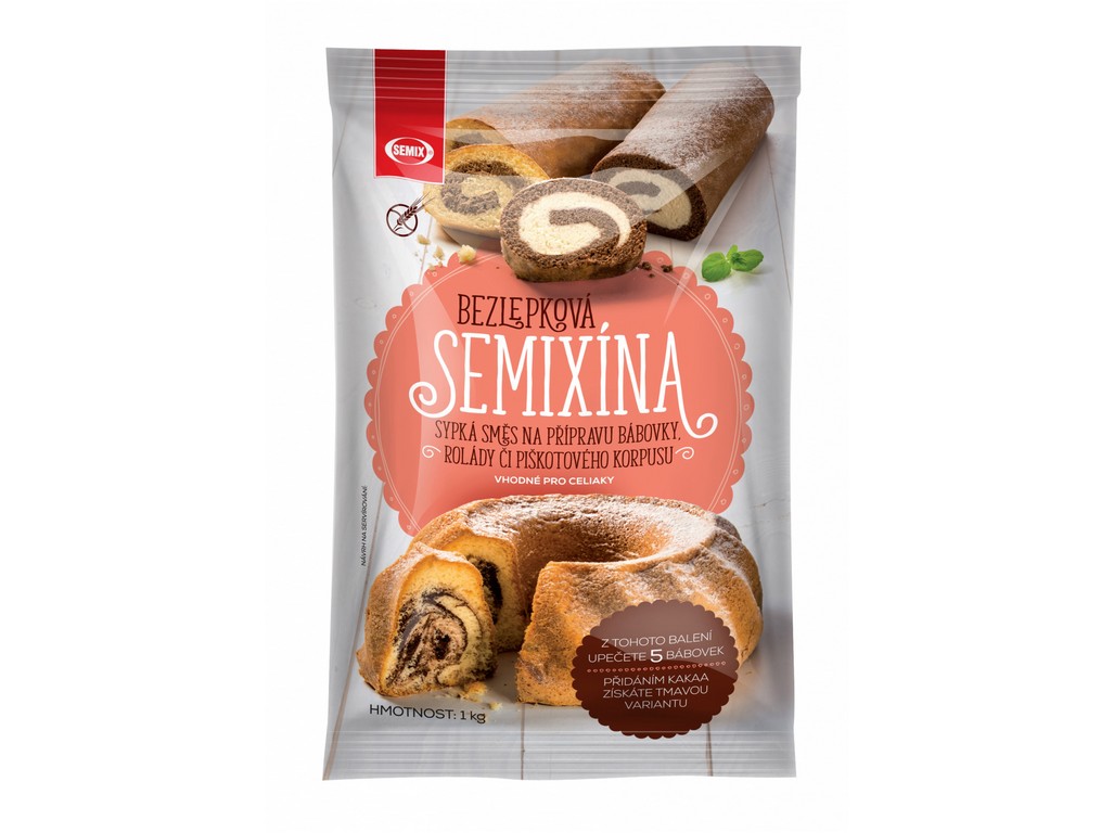 Zobrazit detail výrobku Semix Bezlepková Semixína - směs na pečení 1 kg + 2 měsíce na vrácení zboží