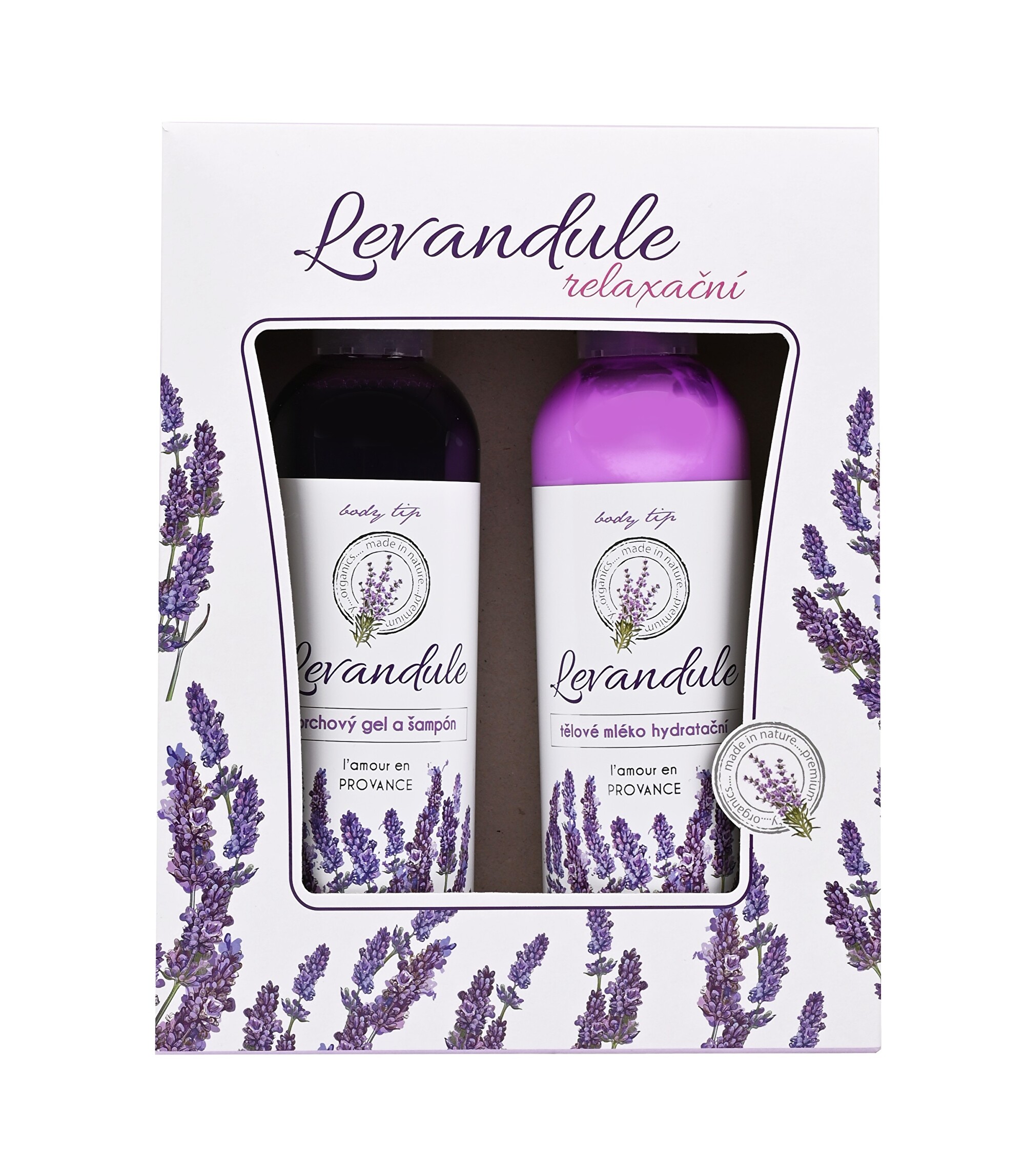 Darčeková kazeta Levanduľa PREMIUM - telové mlieko, sprchový gél
