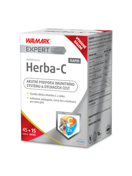 Zobrazit detail výrobku Walmark Herba-C RAPID 45+15 tablet NAVÍC + 2 měsíce na vrácení zboží