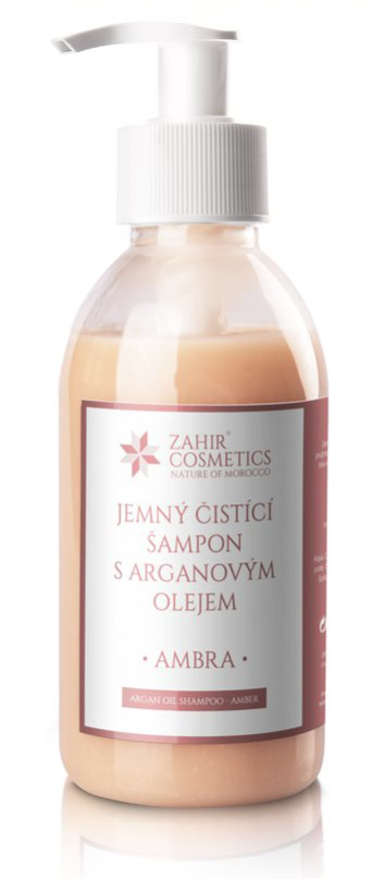 Záhir cosmetics s.r.o. Jemný čistící šampon s arganovým olejem AMBRA 200 ml