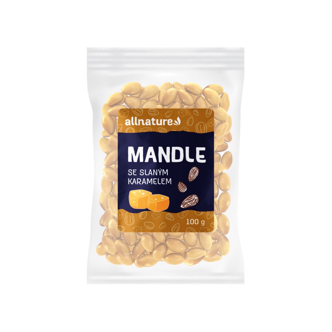 Zobrazit detail výrobku Allnature Mandle slaný karamel 100 g + 2 měsíce na vrácení zboží