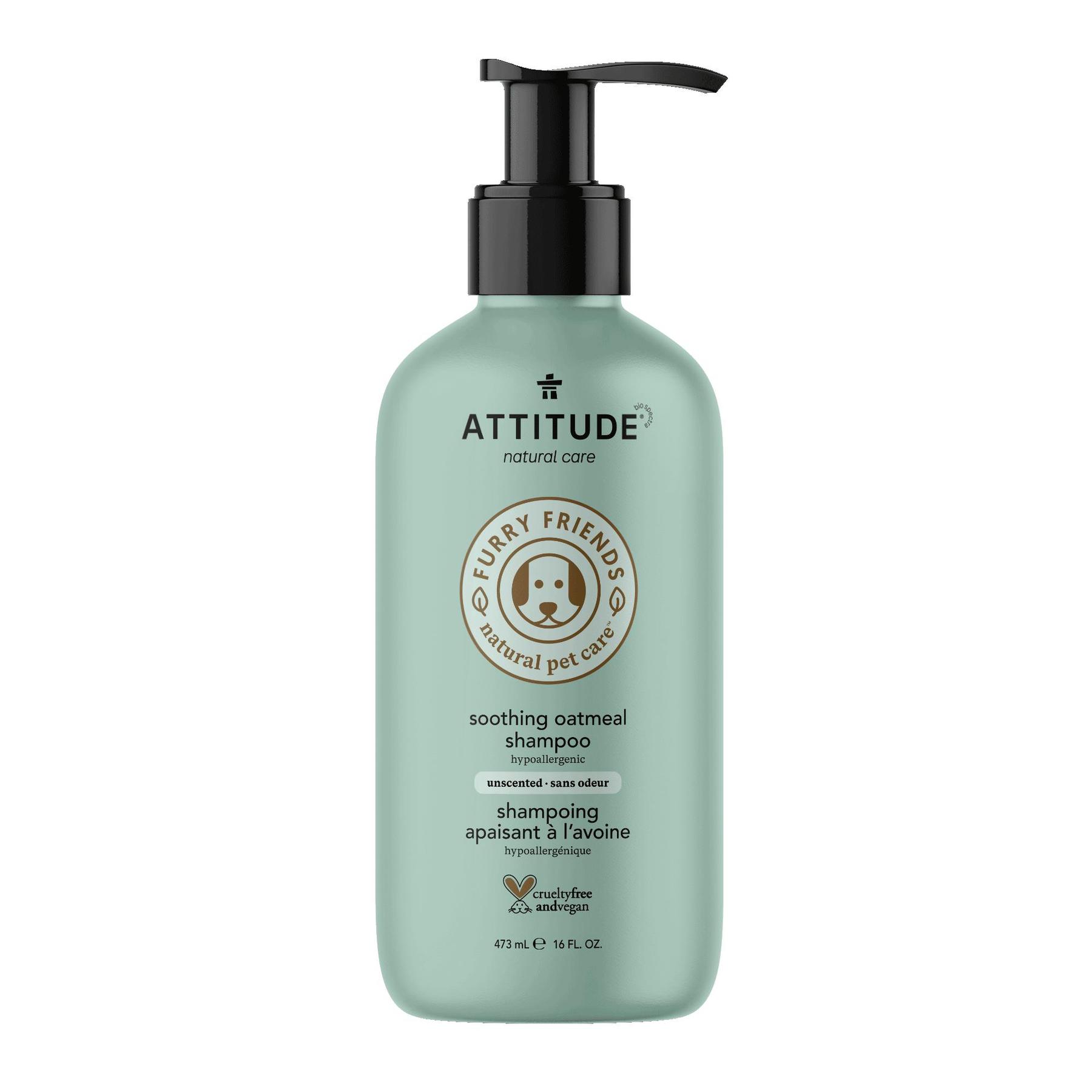 Zobrazit detail výrobku Attitude Přírodní zklidňující šampon Furry Friends pro zvířecí mazlíčky s ovsem 473 ml + 2 měsíce na vrácení zboží