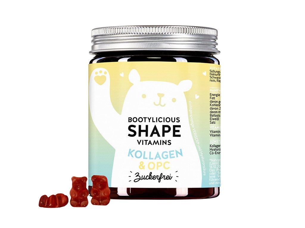 Bears With Benefits Zpevňující vitamíny s kolagenem Bootylicious Shape 60 ks