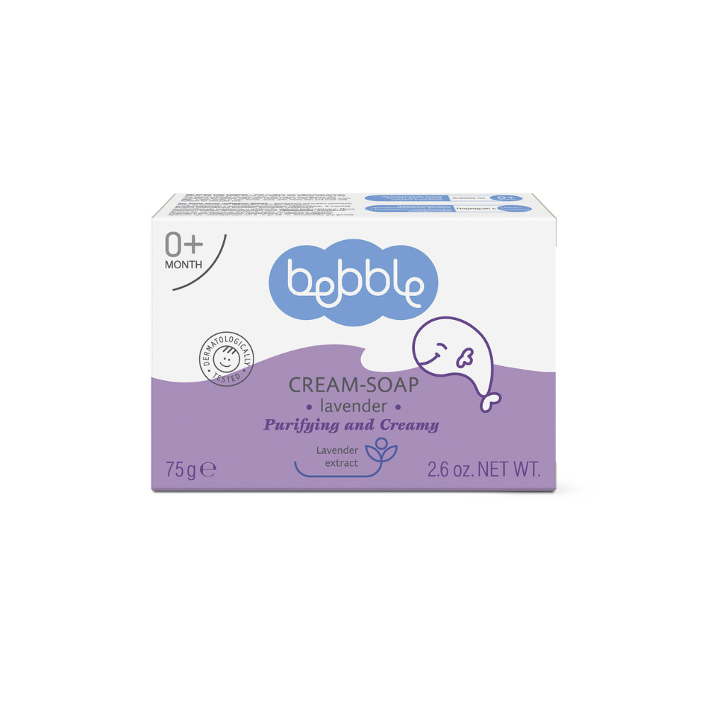 Zobrazit detail výrobku Bebble Dětské krémové mýdlo s levandulí 75 g + 2 měsíce na vrácení zboží
