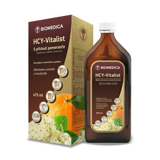 Biomedica HCY Vitalist s pomerančovou příchutí 475 ml
