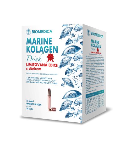 Zobrazit detail výrobku Biomedica Marine kolagen drink 2x 30 sáčků s dárkem + 2 měsíce na vrácení zboží