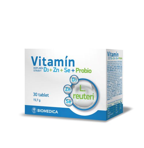 Zobrazit detail výrobku Biomedica Vitamín D3 + Zn + Se + Probio 30 tablet
