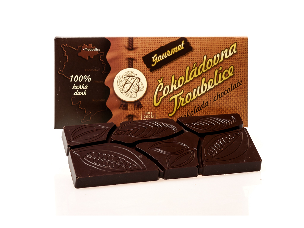 Zobrazit detail výrobku Čokoládovna Troubelice Hořká čokoláda 100% 45 g + 2 měsíce na vrácení zboží
