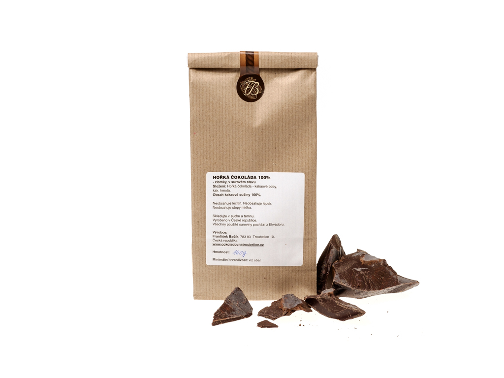 Zobrazit detail výrobku Čokoládovna Troubelice Hořká čokoláda zlomky 100% 100 g