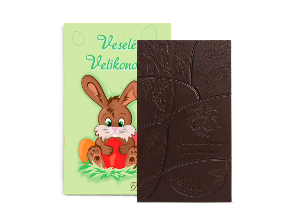 Zobrazit detail výrobku Čokoládovna Troubelice Hořká čokoláda - Velikonoční zajíc 75% 45 g + 2 měsíce na vrácení zboží
