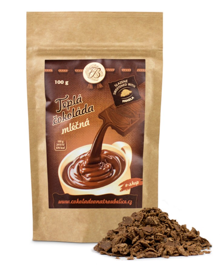Zobrazit detail výrobku Čokoládovna Troubelice Teplá mléčná čokoláda 100 g 100 g + 2 měsíce na vrácení zboží