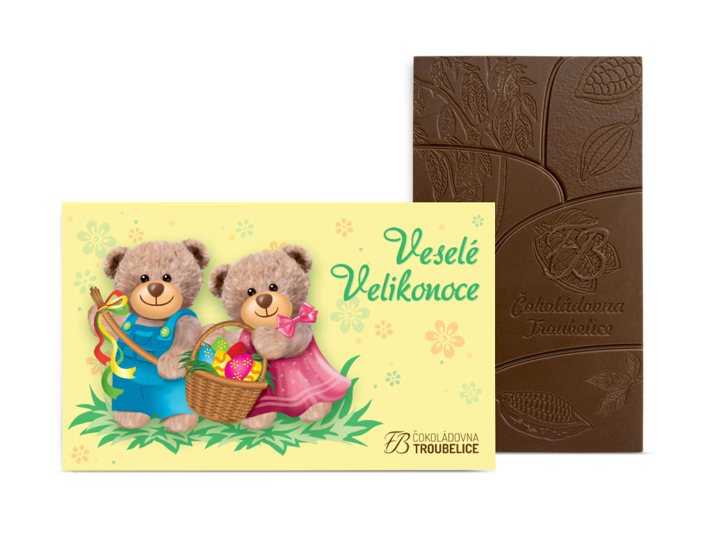 Zobrazit detail výrobku Čokoládovna Troubelice Mléčná čokoláda - Velikonoční medvědi 51% 45 g + 2 měsíce na vrácení zboží