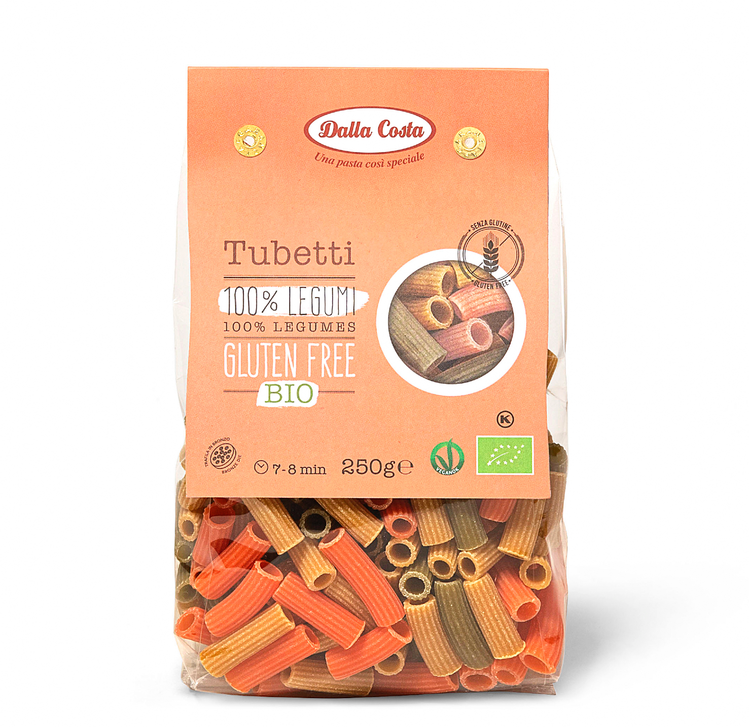 Zobrazit detail výrobku Dalla Costa Bezlepkové těstoviny Tubetti 3 lusky BIO 250 g
