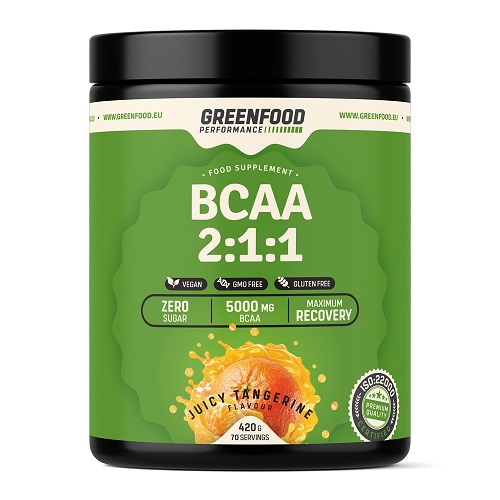 Zobrazit detail výrobku GreenFood Performance nápoj BCAA 2:1:1 420 g Mandarinka