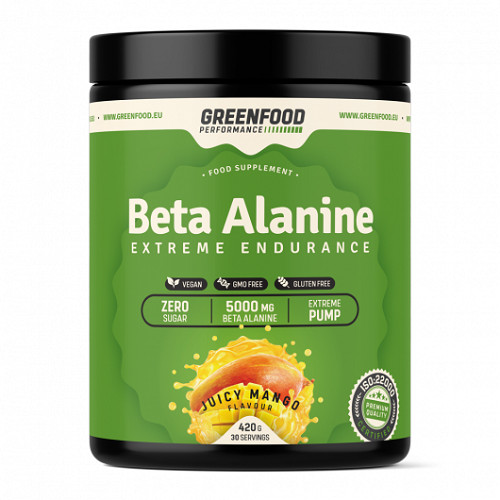 Zobrazit detail výrobku GreenFood Performance nápoj Beta alanin 420 g Meloun + 2 měsíce na vrácení zboží
