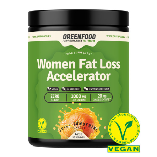 Zobrazit detail výrobku GreenFood Nutrition Performance nápoj pro ženy Fat Loss Accelerator 420 g Mandarinka