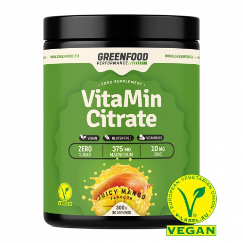 Zobrazit detail výrobku GreenFood Nutrition Performance nápoj VitaMin Citrate 300 g Malina