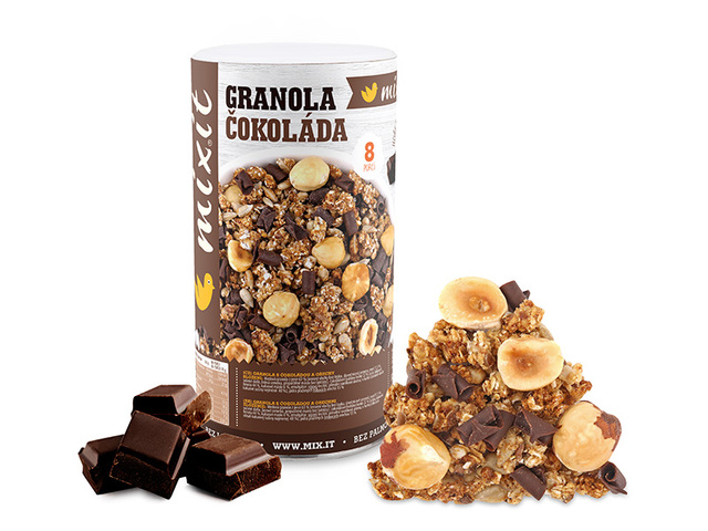 Zobrazit detail výrobku Mixit Granola z pece - Čokoláda a lískové ořechy 570 g