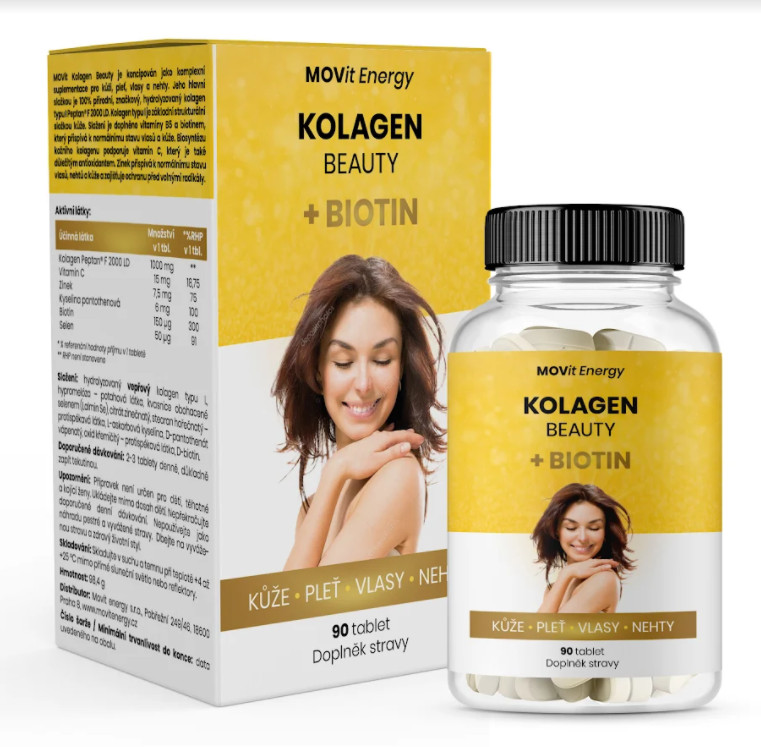 Zobrazit detail výrobku MOVit Energy Kolagen Beauty + Biotin 90 tablet + 2 měsíce na vrácení zboží