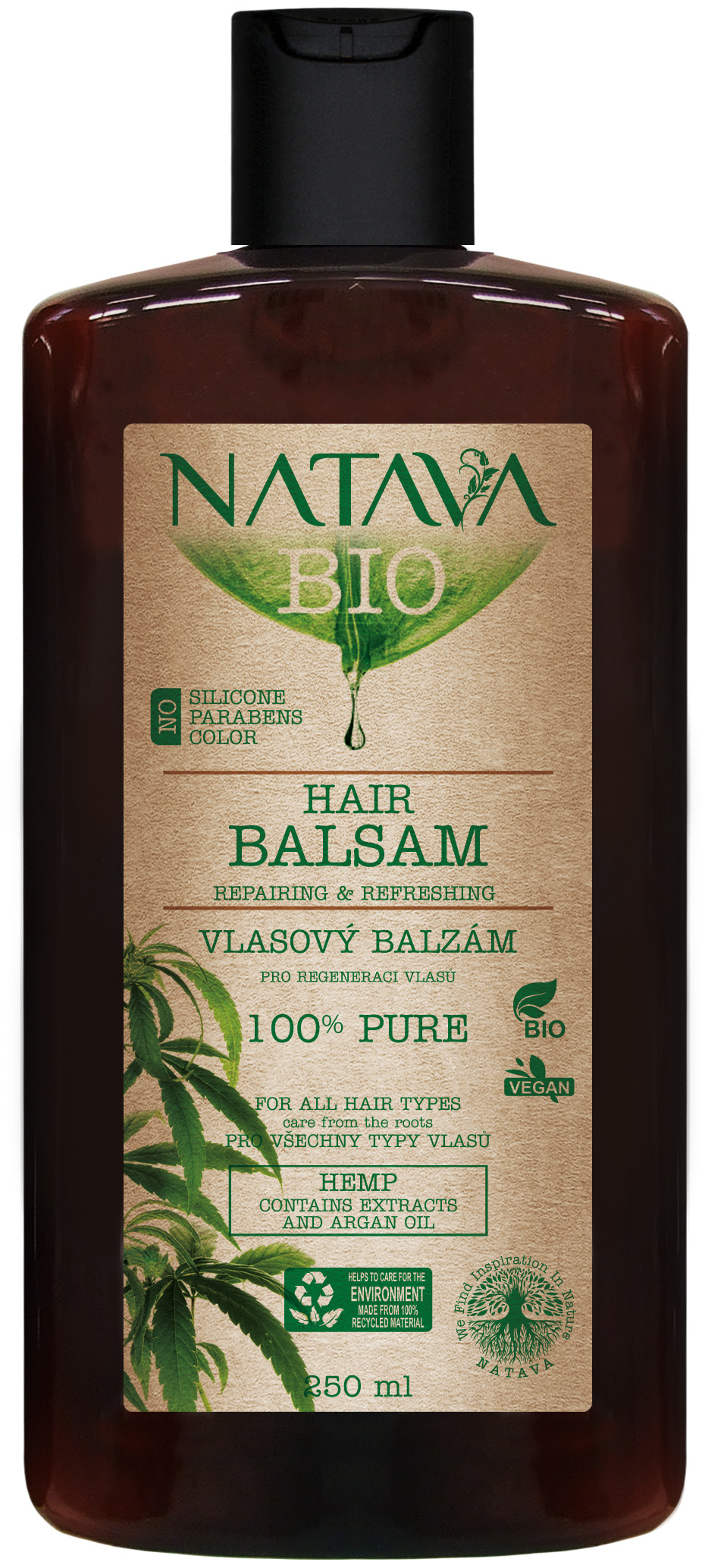 Zobrazit detail výrobku Natava Balzám na vlasy - Konopí 250 ml + 2 měsíce na vrácení zboží