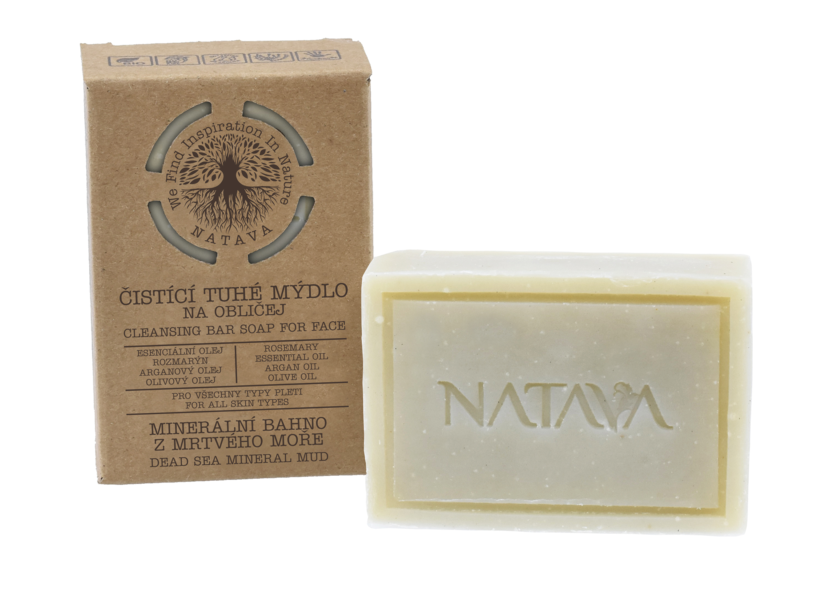 Zobrazit detail výrobku Natava Čistící tuhé mýdlo na obličej – Minerální bahno z Mrtvého moře 100 g + 2 měsíce na vrácení zboží