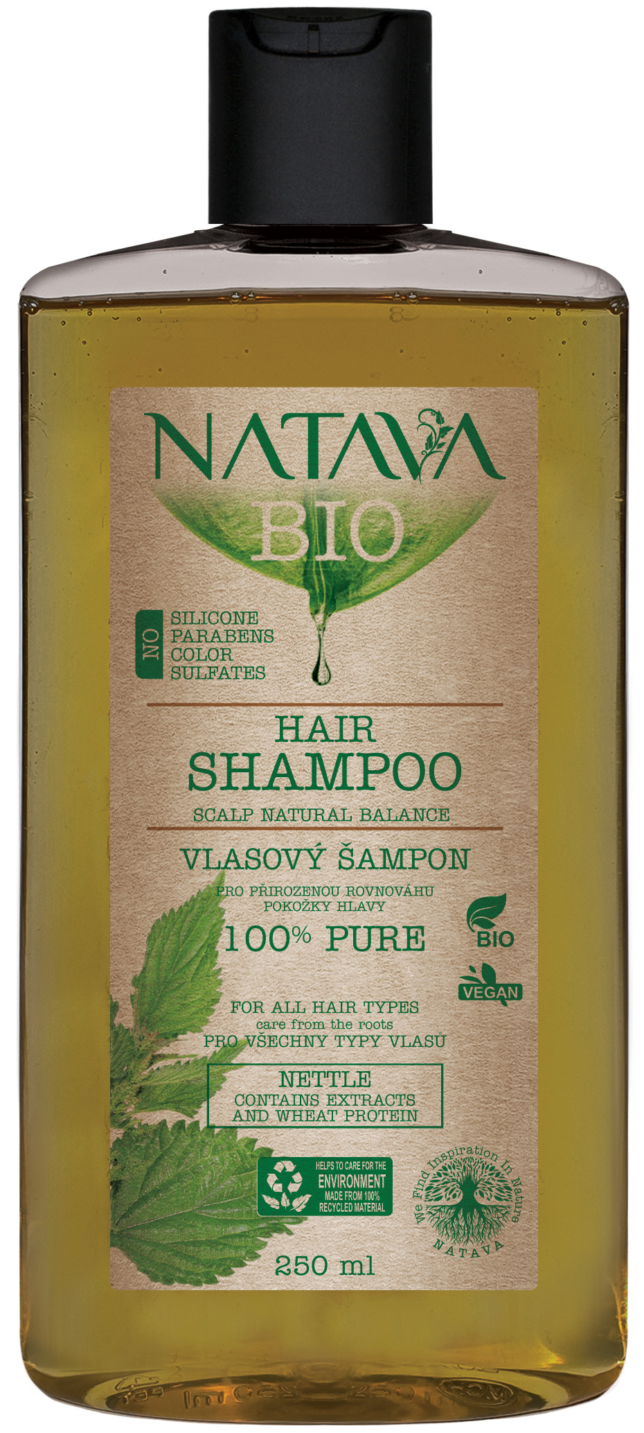 Značka NATAVA - Natava Šampon na vlasy - Kopřiva 250 ml