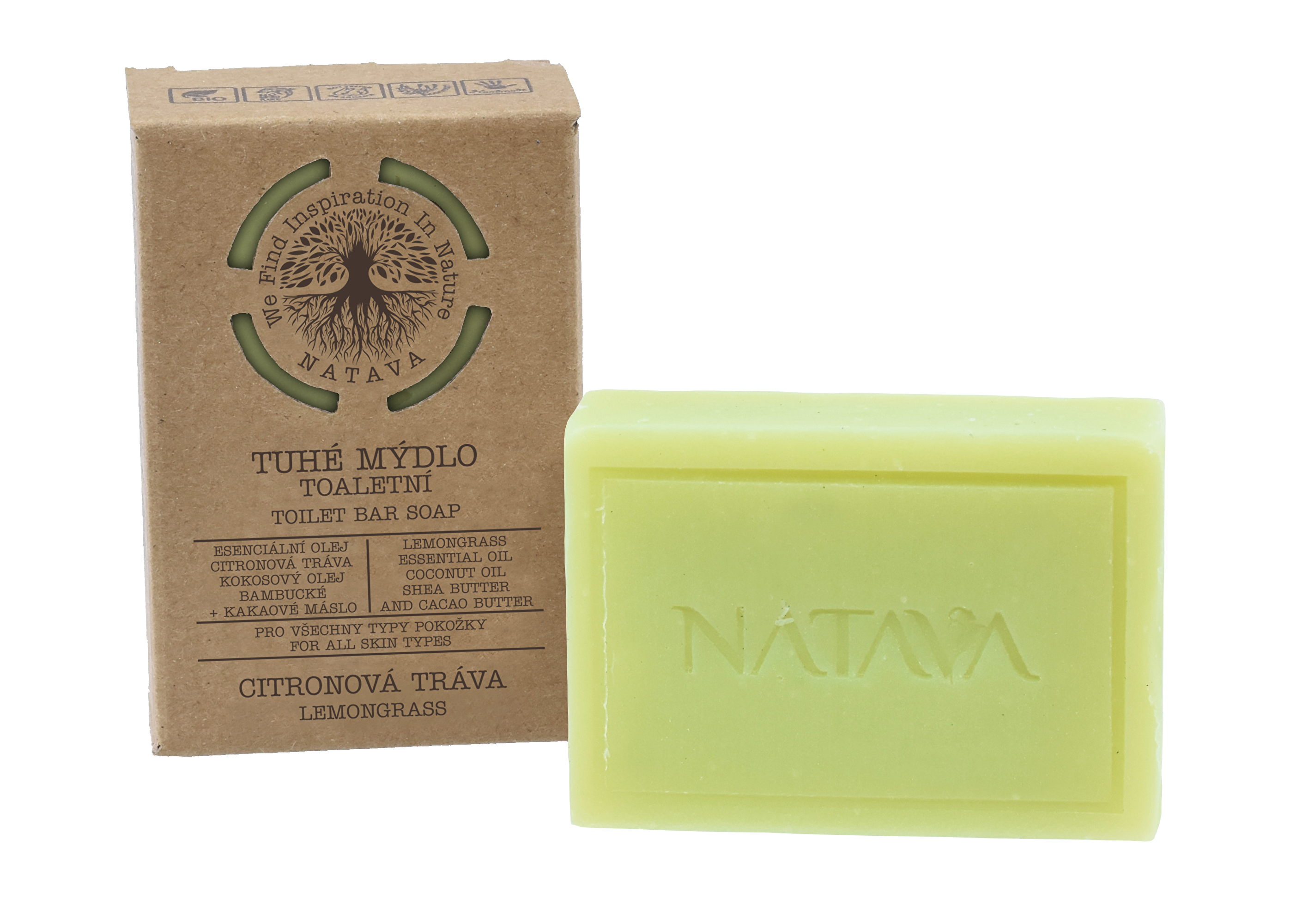Natava Toaletní tuhé mýdlo – Citronová tráva 100 g