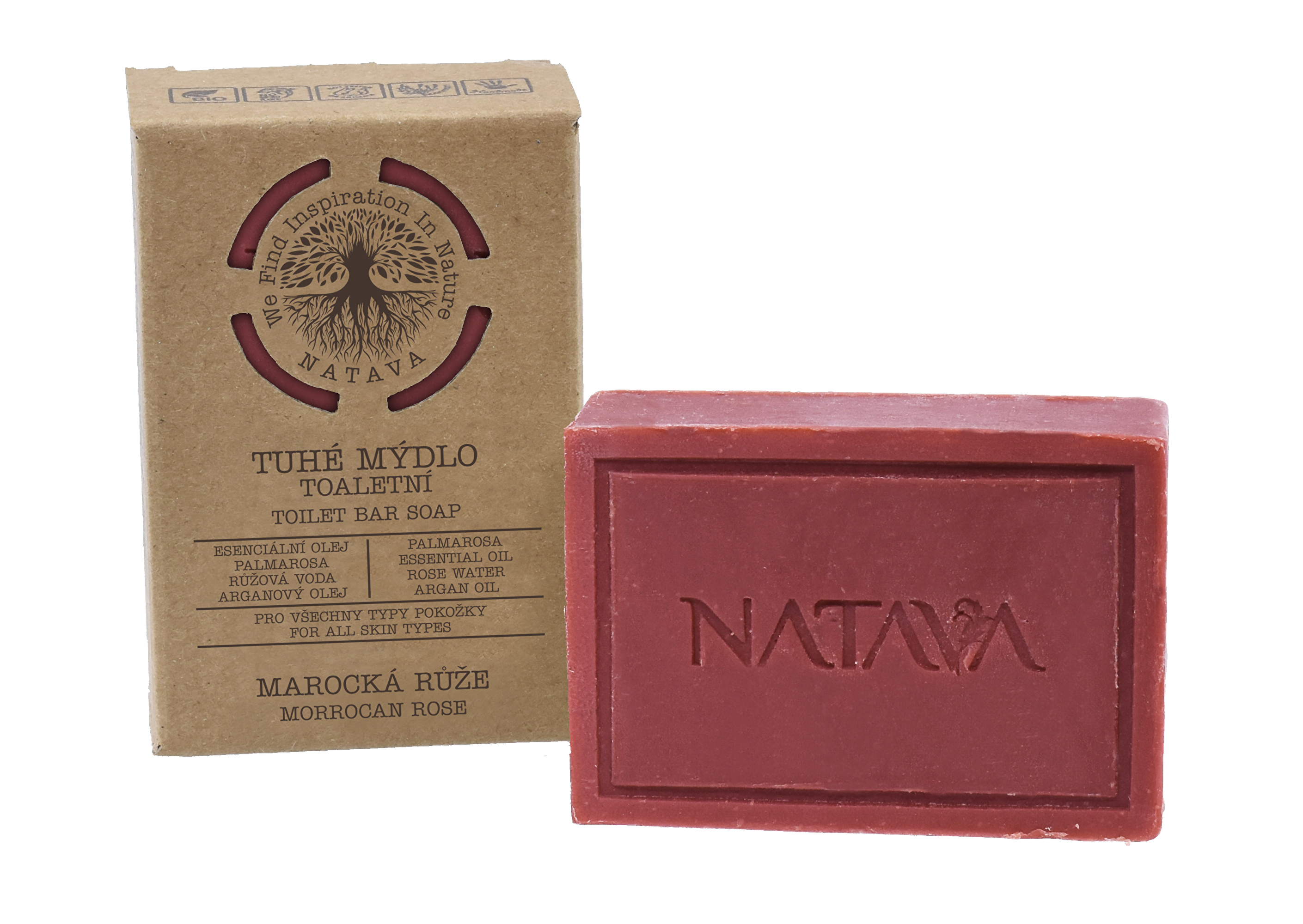 Natava Toaletní tuhé mýdlo – Marocká růže 100 g