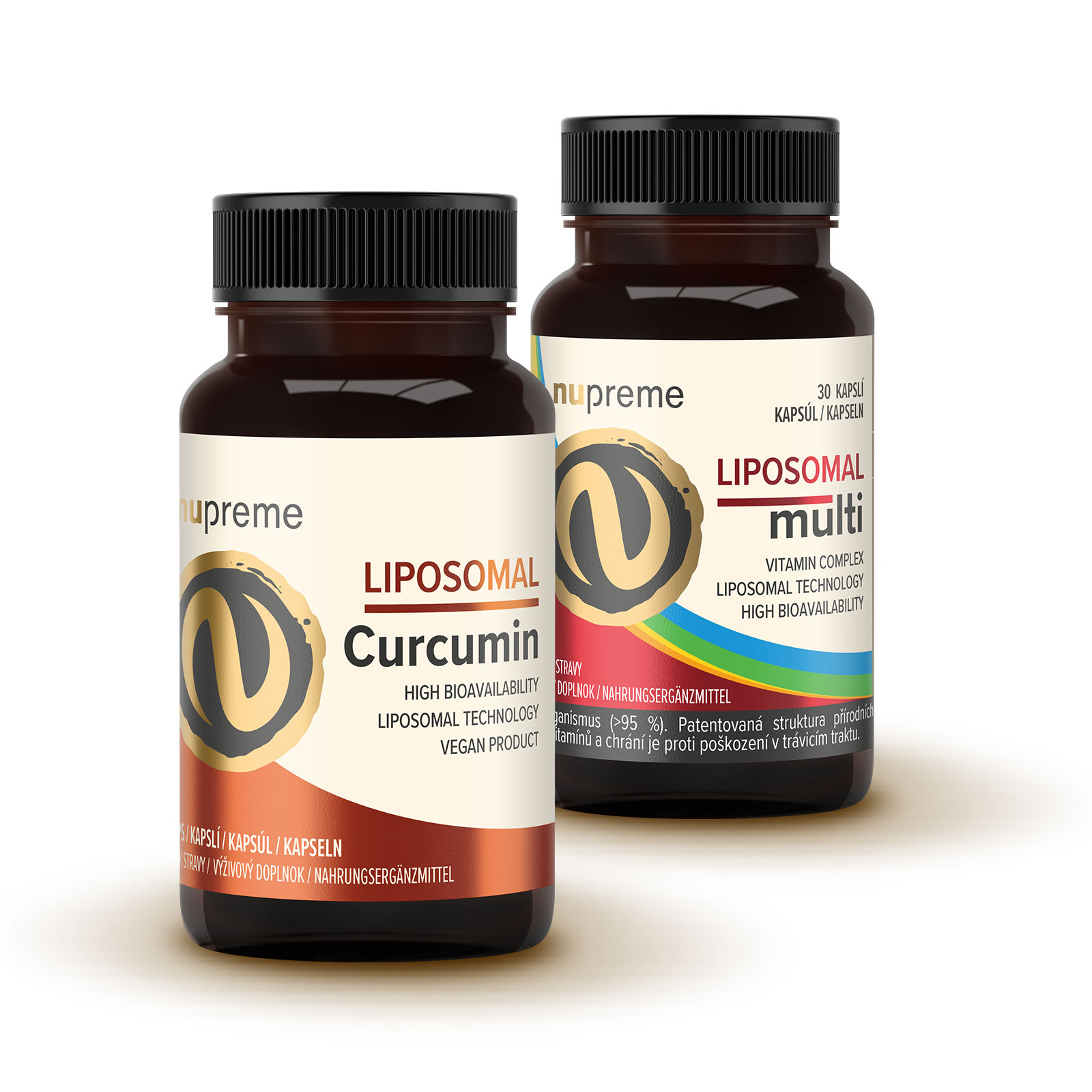 Zobrazit detail výrobku Nupreme Liposomal Curcumin + Liposomal Multi 2 x 30 kapslí + 2 měsíce na vrácení zboží