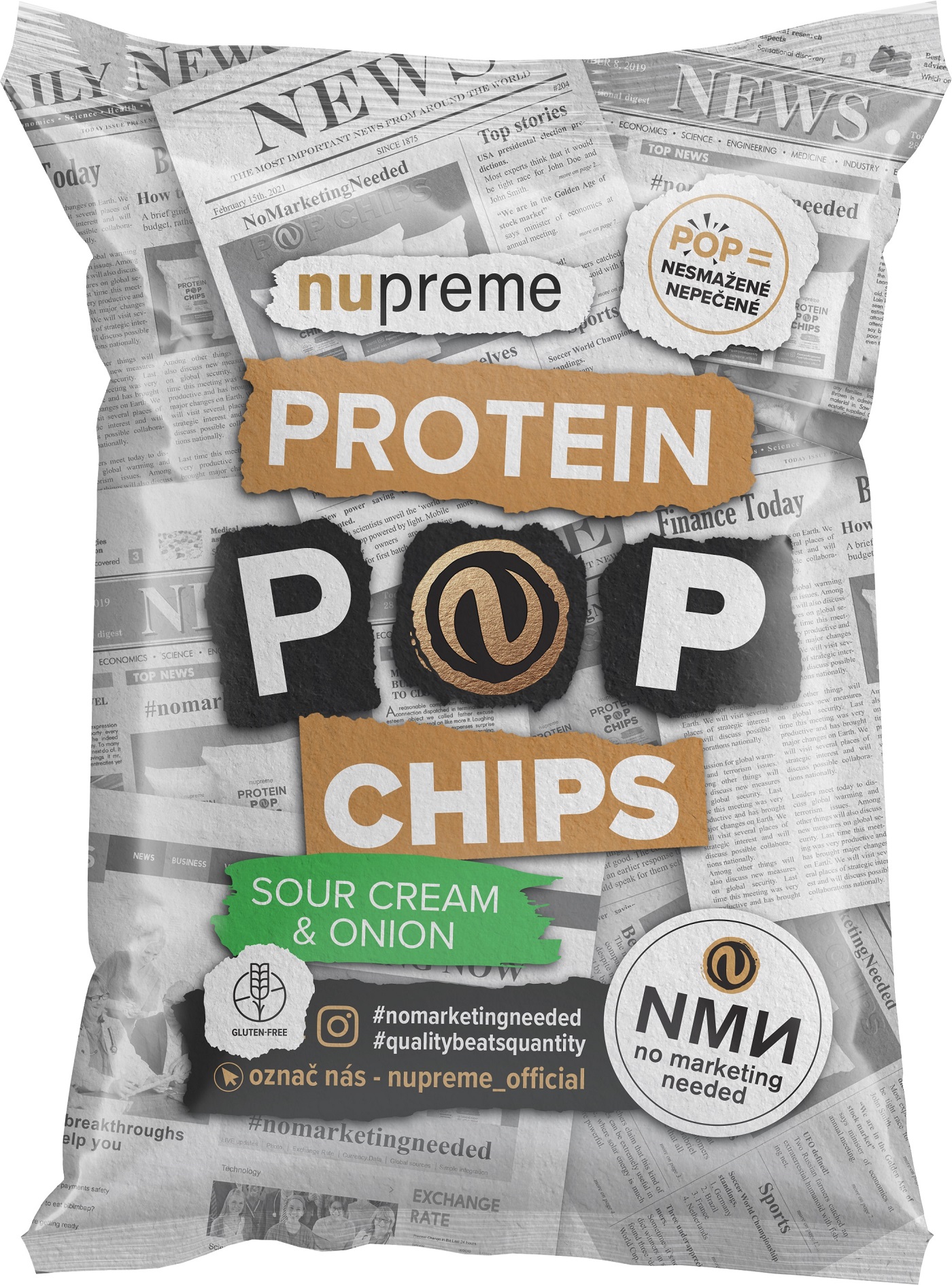Nupreme Pop Chips Soure Cream & Onion 50 g