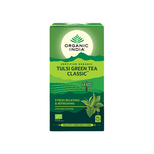 Organic India Tulsi se zeleným čajem 25 sáčků BIO