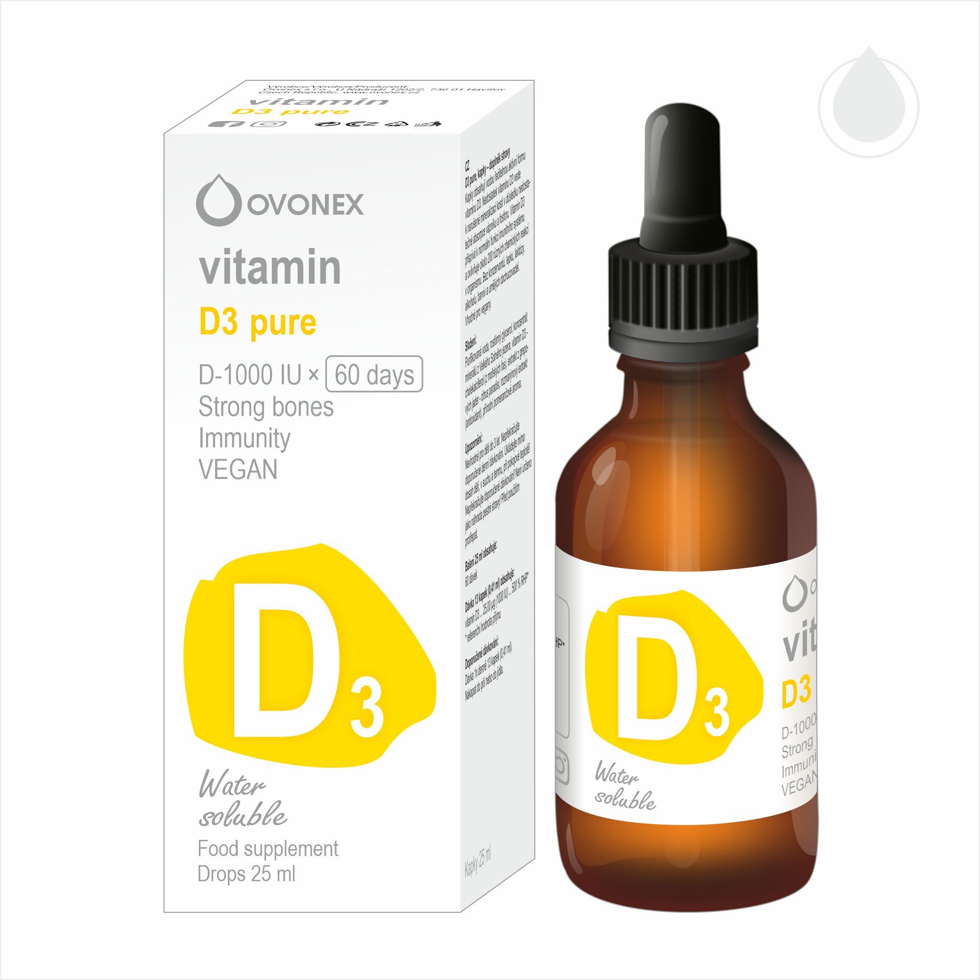 Zobrazit detail výrobku OVONEX Vitamin D3 pure 25 ml + 2 měsíce na vrácení zboží