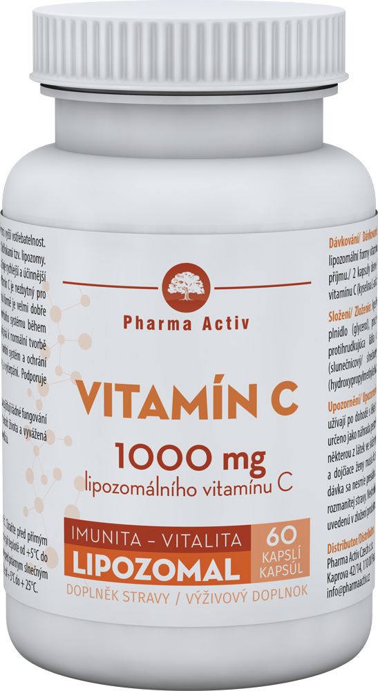 Zobrazit detail výrobku Pharma Activ LIPOZOMAL Vitamín C 1000 mg 60 kapslí + 2 měsíce na vrácení zboží