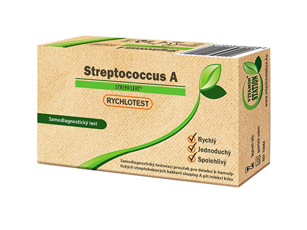 Zobrazit detail výrobku Vitamin Station Rychlotest Streptococcus A - samodiagnostický test 1 kus