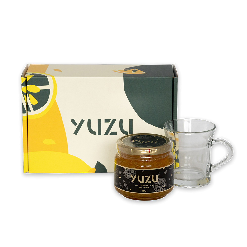 Zobrazit detail výrobku Yuzu Yuzu v dárkové krabičce se skleněným hrnkem 550 g
