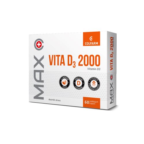 Zobrazit detail výrobku Colfarm MAX Vitamín D3 2000 60 tobolek